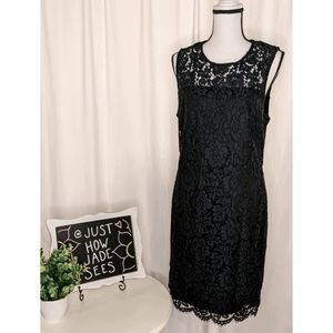 BANANA REPUBLIC Navy Lace Sheath Dress